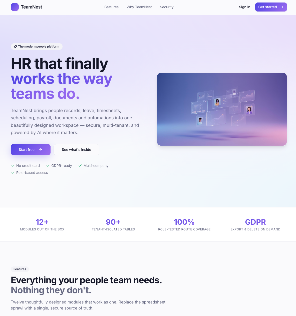 TeamNest HR Portal